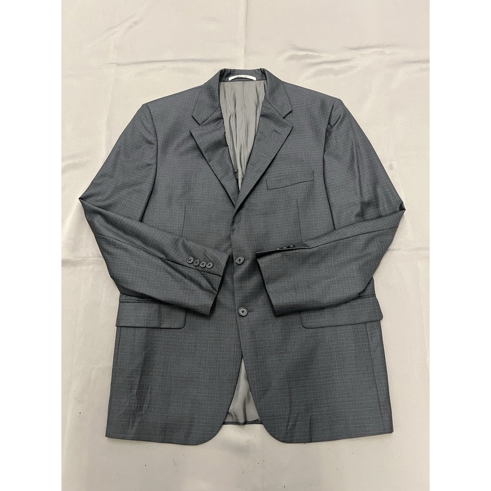 Hickey Freeman Men's Gray Houndstooth 100% Worsted Wool Blazer 42R Made in USA